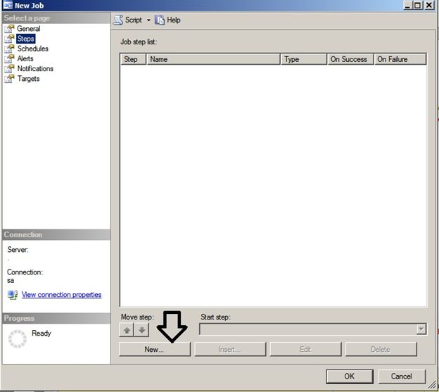 Creating Steps in Job